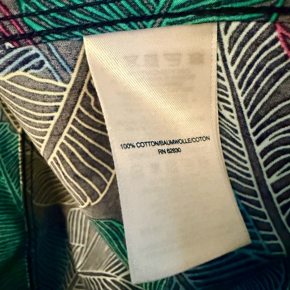 Lands' End Sleeveless Button-Down Top Tropical Vacation Summer - Picture 5 of 8